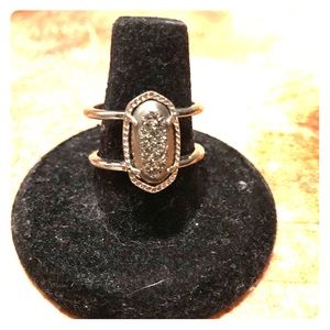 Elyse Silver Drusy Ring